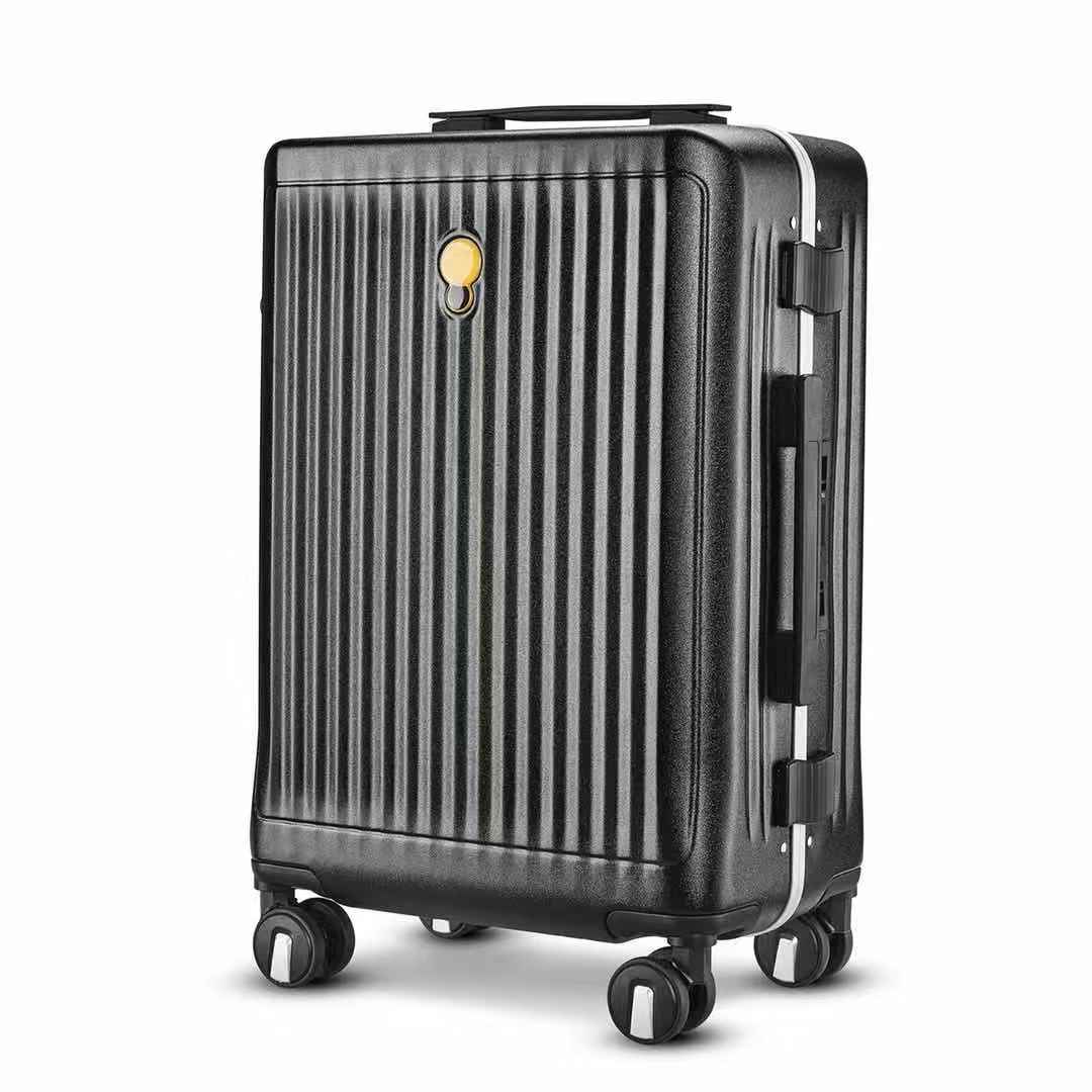 Алюминиевый чемодан для ручной клади, черный