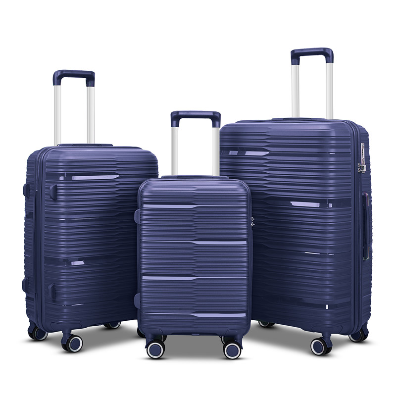 3 Piece Set Suitcase Spinner Hardshell Lightweight TSA Lock PP shell