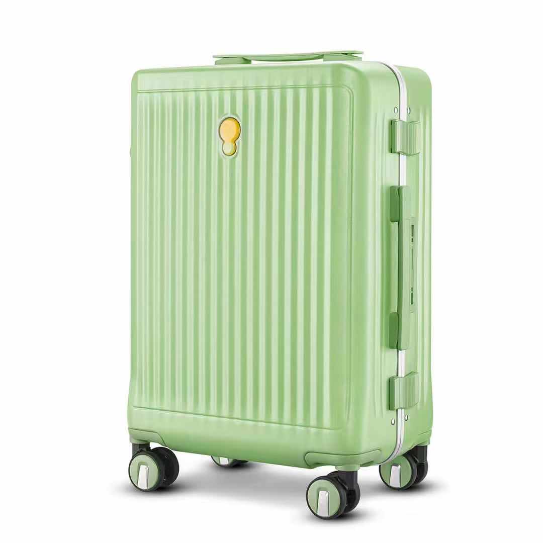 Aluminum Luggage Carry On-Apple Green