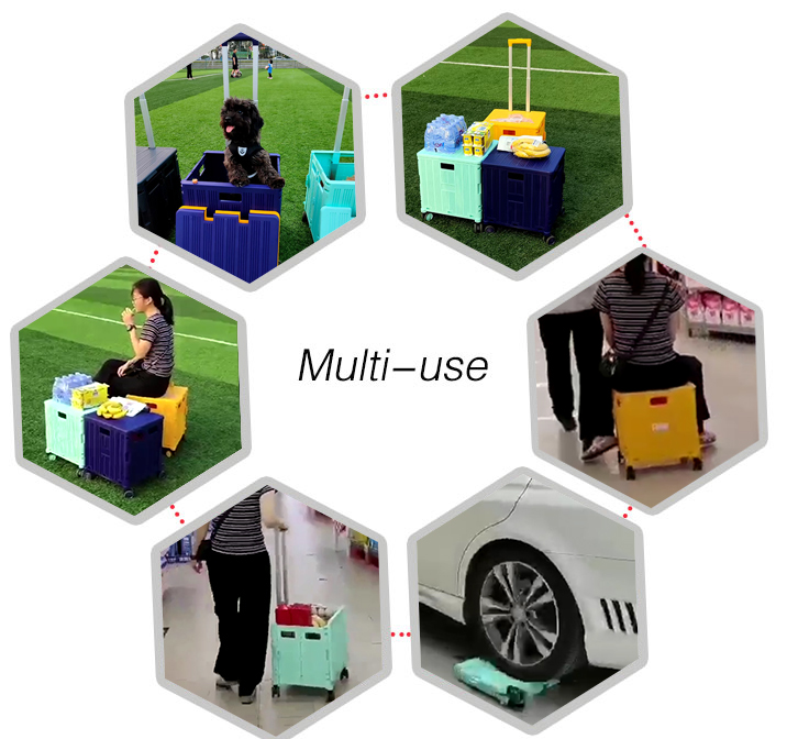 Foldable Utility Cart Rolling