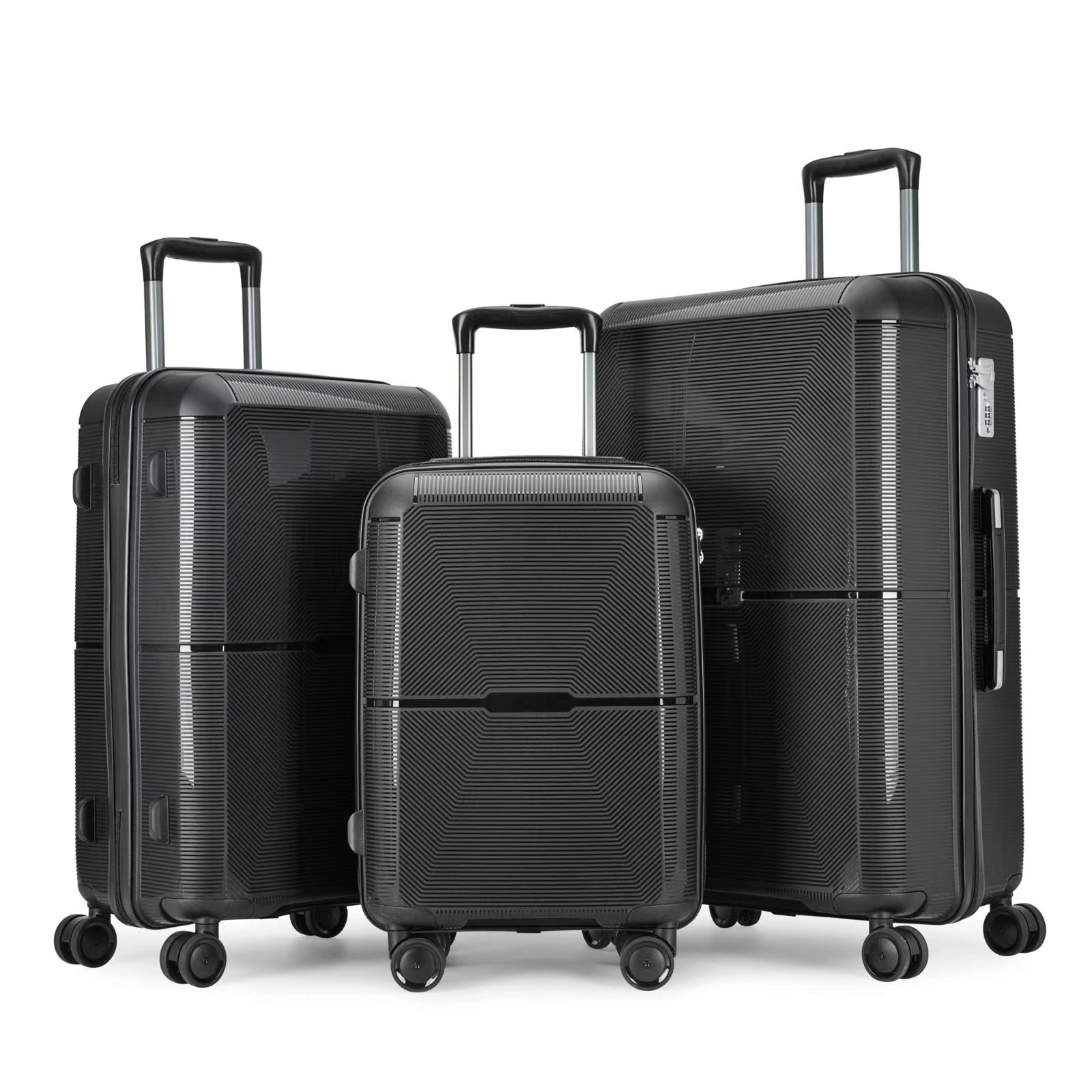 PP Lightweight 4 Double Rolling Wheels Suitcase  (2)