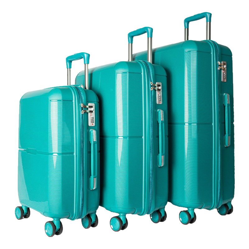 PP Lightweight 4 Double Rolling Wheels Suitcase  (4)
